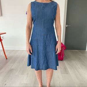❤️ Tommy Hilfiger Soft Denim Chambray A-Line Sleeveless Dress